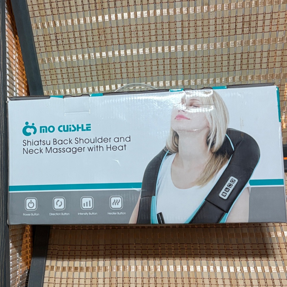 Shiatsu Heated Massager - Teal & Black NIB